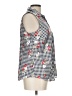 Charter Club Houndstooth Ivory Sleeveless Button-Down Shirt Size 10 - photo 4