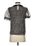 CeCe 100% Polyester Silver Short Sleeve Blouse Size XS - photo 2