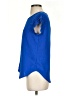 Lily White Blue Short Sleeve Top Size S - photo 5