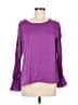 Everly 100% Polyester Purple Long Sleeve Blouse Size M - photo 1