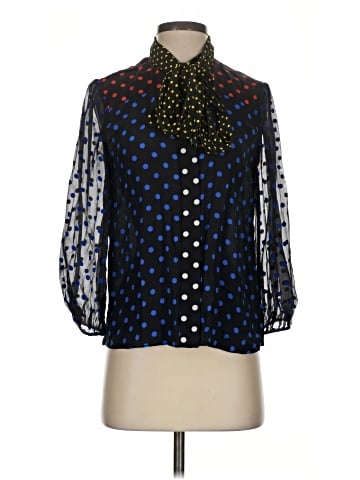 Alice + Olivia 3/4 Sleeve Silk Top (view 1)