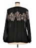 Ann Taylor LOFT Floral Graphic Black Long Sleeve Blouse Size XL - photo 2