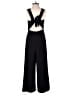 Madewell 100% Polyester Solid Black Apron Bow-Back Jumpsuit Size 2 - photo 2