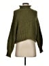 H&M Solid Green Turtleneck Sweater Size S - photo 1