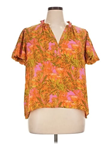 Rose + Olive Short Sleeve Blouse (view 1)