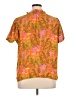 Rose + Olive 100% Polyester Tropical Orange Short Sleeve Blouse Size XL - photo 2