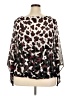 Alfani 100% Polyester Animal Print Black 3/4 Sleeve Blouse Size 2X - photo 1