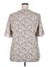 Timeson 100% Polyester Floral Ivory Short Sleeve Blouse Size XXL - photo 2