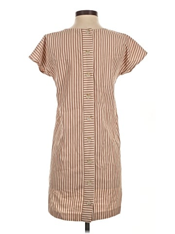 Madewell Button-Back Easy Dress in Stripe (view 2)