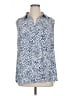 CAbi 100% Polyester Animal Print Blue Sleeveless Blouse Size XL - photo 1