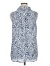 CAbi 100% Polyester Animal Print Blue Sleeveless Blouse Size XL - photo 2