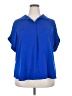 Timeson 100% Polyester Blue Short Sleeve Blouse Size XXL - photo 1