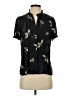 T Tahari 100% Polyester Black Short Sleeve Blouse Size S - photo 1