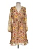 Ann Taylor LOFT 100% Polyester Floral Tan Casual Dress Size XS - photo 1