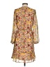 Ann Taylor LOFT 100% Polyester Floral Tan Casual Dress Size XS - photo 2