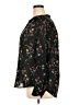 Faded Glory 100% Polyester Floral Black Long Sleeve Blouse Size XXL - photo 5