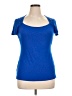 Cache Blue Short Sleeve Top Size XL - photo 1
