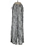 Larry Levine 100% Rayon Stripes Silver Overalls Size 12 - photo 1