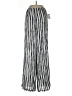 Larry Levine 100% Rayon Stripes Silver Overalls Size 12 - photo 2