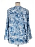 Curations 100% Polyester Blue Long Sleeve Blouse Size XL - photo 2