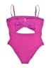 Sanctuary Solid Pink Purple One Piece Swimsuit Size L - photo 2