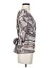 BCBGMAXAZRIA 100% Silk Silver 3/4 Sleeve Silk Top Size XS - photo 4