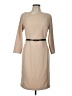 DKNY Solid Tan Casual Dress Size 10 - photo 1