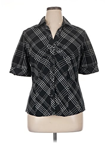 New York & Company Short Sleeve Blouse (view 1)