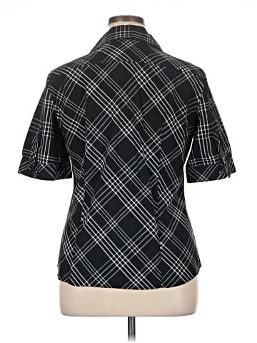 New York & Company Short Sleeve Blouse (view 2)