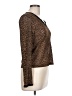 6 Degrees Animal Print Brown Long Sleeve Blouse Size L - photo 4