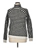 Ann Taylor LOFT Houndstooth White Turtleneck Sweater Size XL - photo 1