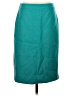 J.Crew 100% Wool Color Block Teal Wool Skirt Size 4 - photo 1