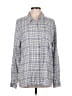 Treasure & Bond Plaid Gray Long Sleeve Button-Down Shirt Size L - photo 1