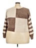 Altar'd State 100% Polyester Checkered-gingham Brown Pullover Sweater Size XXL - photo 1