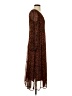 Ann Taylor LOFT 100% Polyester Animal Print Brown Casual Dress Size 4 - photo 4