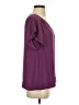 Halogen 100% Polyester Purple Short Sleeve Blouse Size S - photo 4