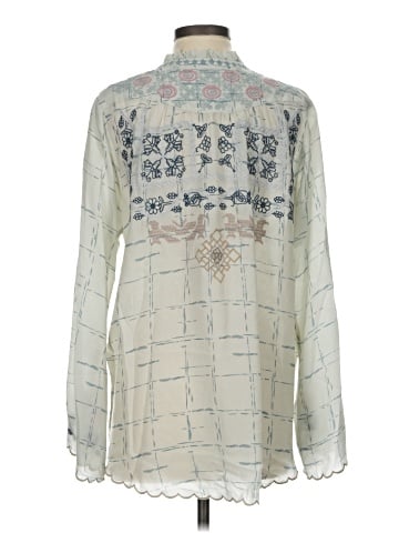 Johnny Was Long Sleeve Silk Top (view 2)