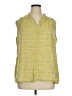 Flax Tweed Yellow Sleeveless Blouse Size 14 (L) - photo 1