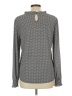 Adrianna Papell Houndstooth Gray Long Sleeve Blouse Size L - photo 2