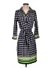 Laundry by Shelli Segal Print Blue Casual Dress Size 4 - photo 1