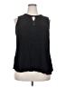 Pale Sky Black Sleeveless Blouse Size 2X - photo 1