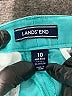 Lands' End Solid Teal Casual Pants Size 10 - photo 7