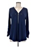 MICHAEL Michael Kors Blue Long Sleeve Blouse Size M - photo 1