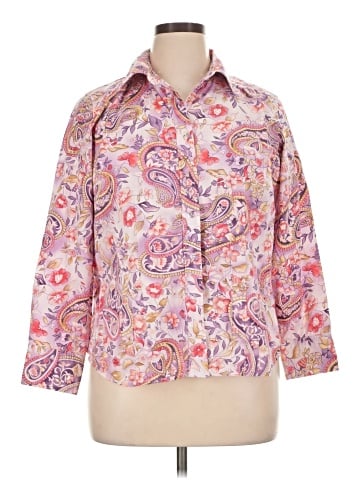 Talbots 3/4 Sleeve Button-Down Shirt (view 1)