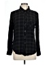 Rails 100% Rayon Plaid Black Long Sleeve Button-Down Shirt Size L - photo 1