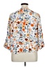 St. John's Bay Floral Orange 3/4 Sleeve Blouse Size 0X - photo 2