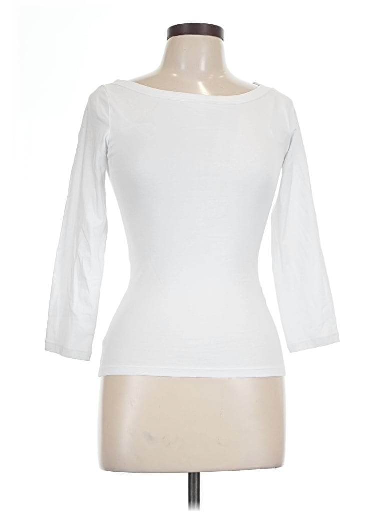 Zara 3/4 Sleeve T-shirt In White