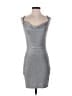 Forever 21 100% Polyester Metallic Silver Cocktail Dress Size S - photo 1