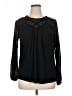 August Silk Black Long Sleeve Blouse Size XL - photo 1