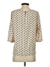 DKNYC 100% Polyester Polka Dots Ivory 3/4 Sleeve Blouse Size S - photo 2